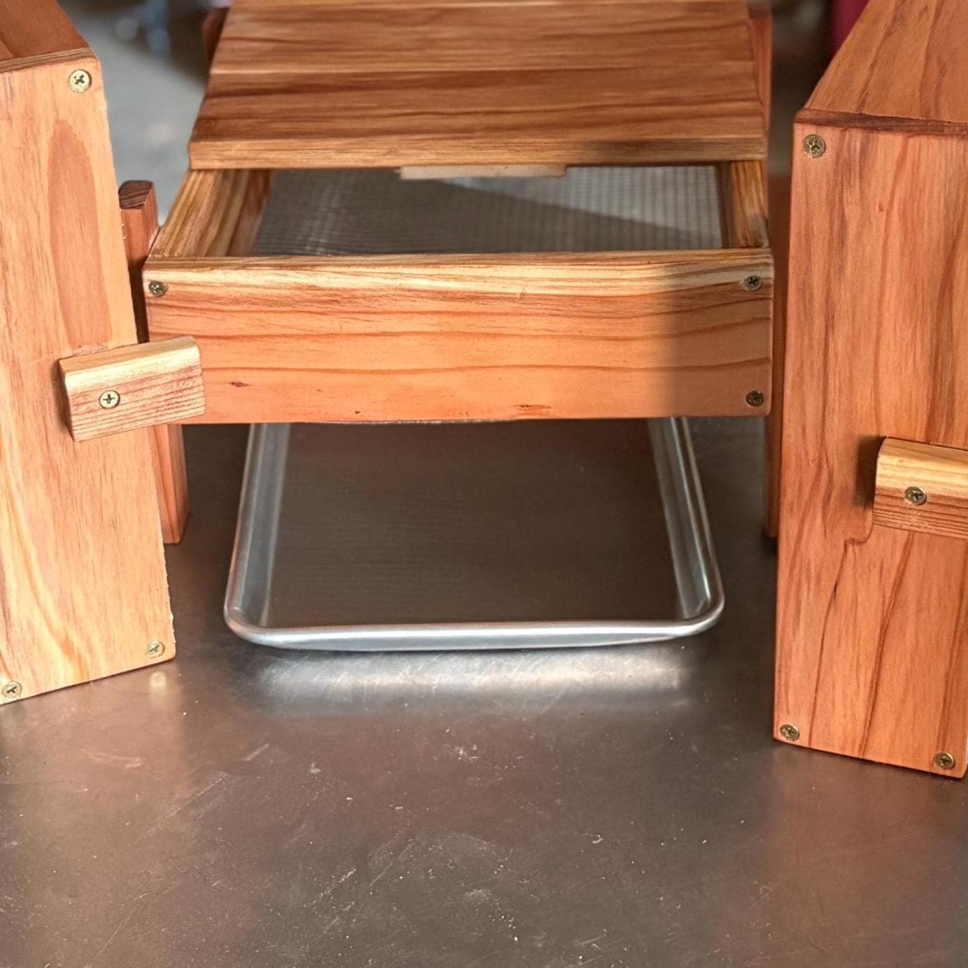 Redwood Worm Bin Catch Tray | USA Made Sheet Castings Pan | Commercial Grade Drainage Tray