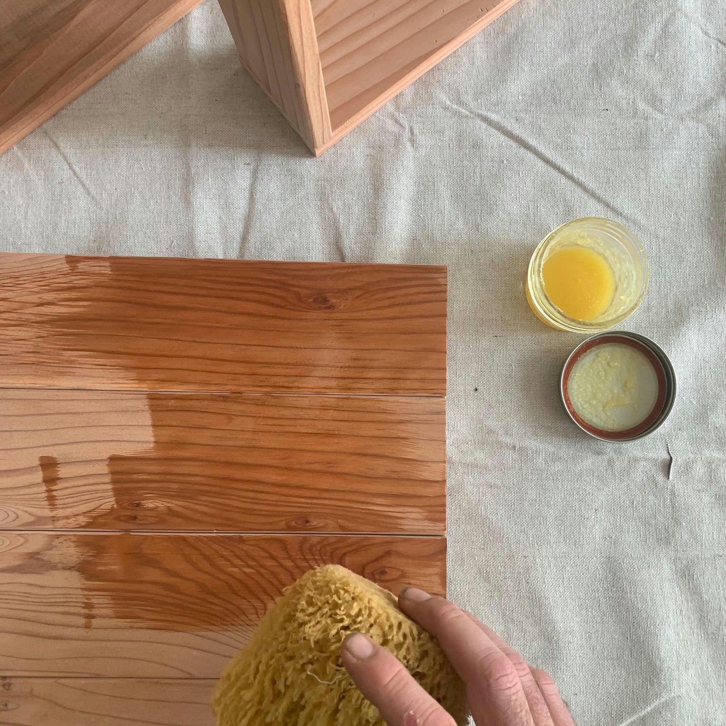 Food Safe Wood Conditioner – Beeswax Wood Butter – Cutting Board & Redwood Finish – 12 oz