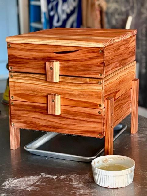Handmade Redwood Worm Compost Bin: USA-Made Vermiculture System