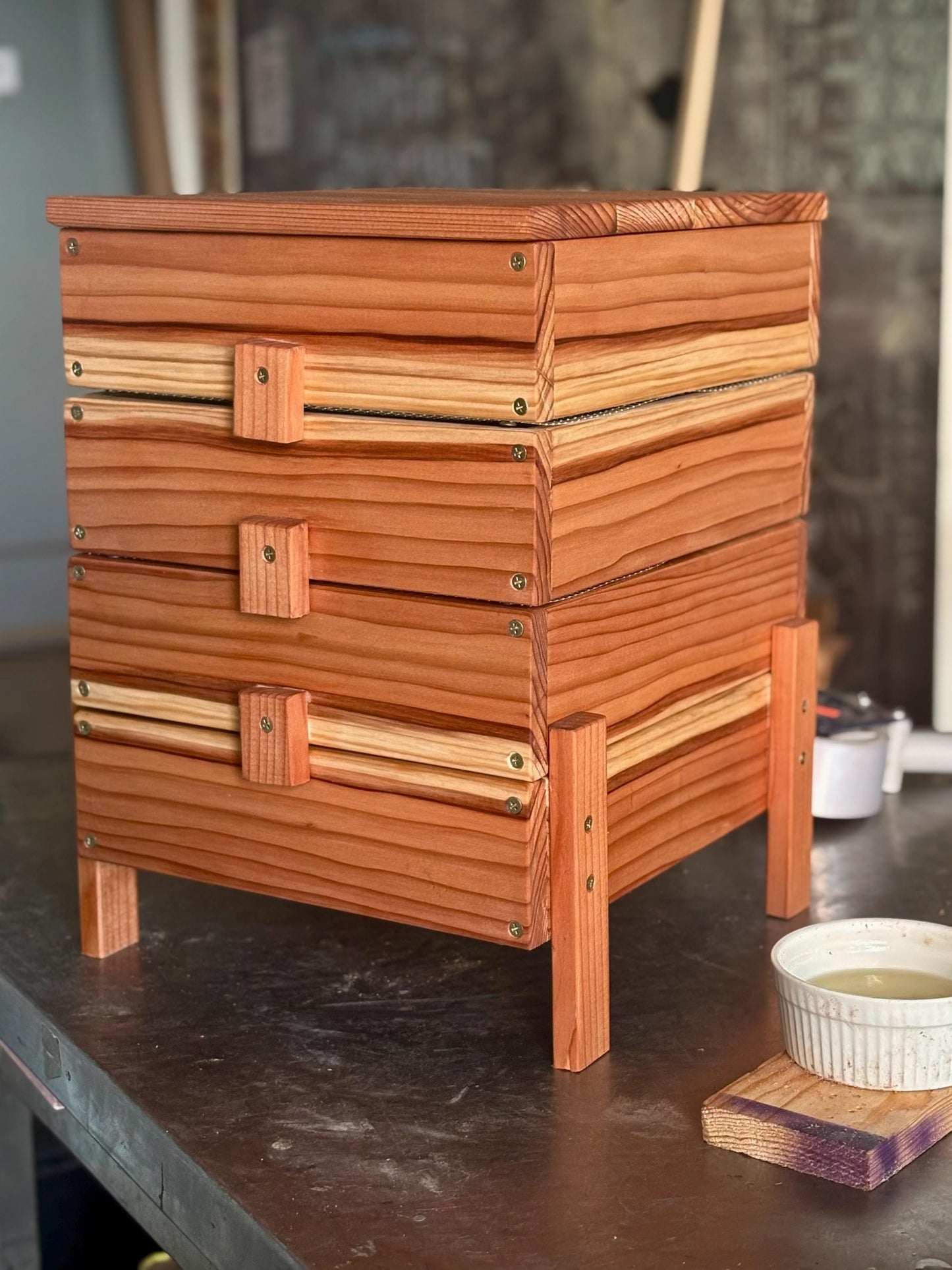 Redwood Worm Bin Expansion Tray – Add-On Tray for Stackable Vermicompost System | 1, 2 or 3 Pack