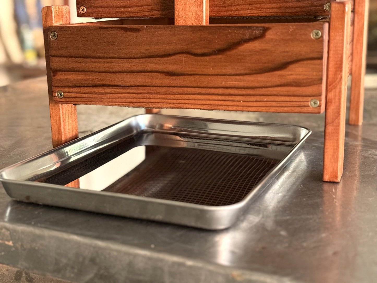 Complete Worm Composting Kit – Handmade Redwood Worm Bin with Red Wiggler Worms & Castings Catch Tray